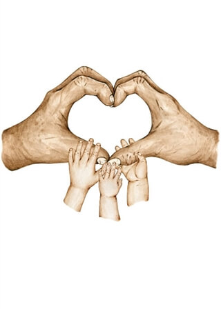 Morföräldrar till 3 barnbarn (Färg) - Poster